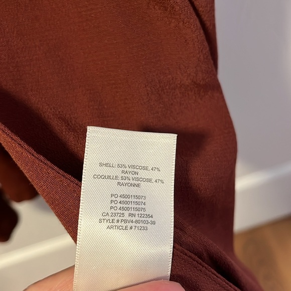 ARITZIA Wilfred midi shirtdress, rust-brown, L - Picture 8 of 10